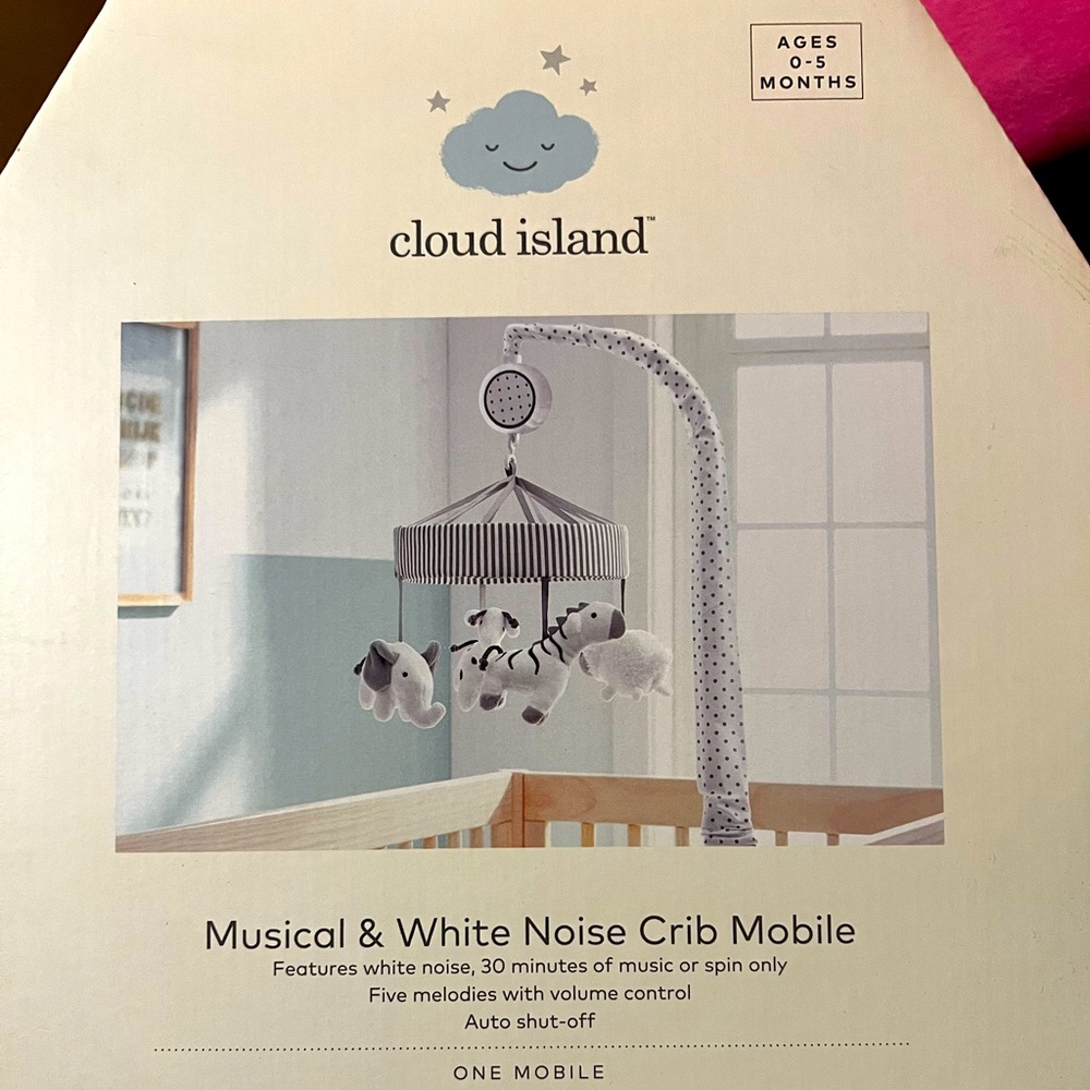 Musical and white noise crib mobile
